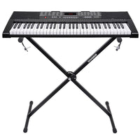 Supporto a Croce Tastiera Musicale in Metallo Pieghevole con Altezza Regolabile
