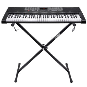 Supporto a Croce Tastiera Musicale in Metallo Pieghevole con Altezza Regolabile