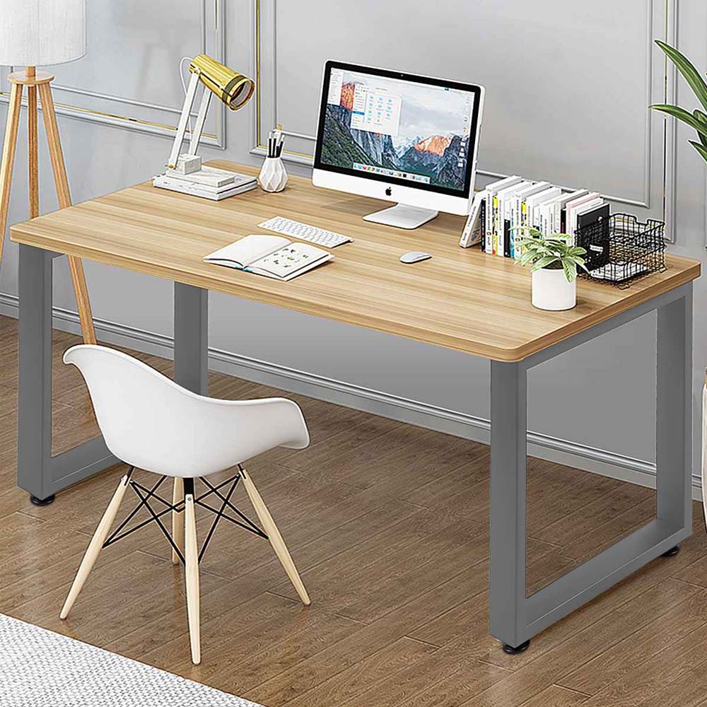 Set 2 Gambe Piedi Tavolo Pranzo Scrivania 100x72 Metallo Design Moderno Grigio