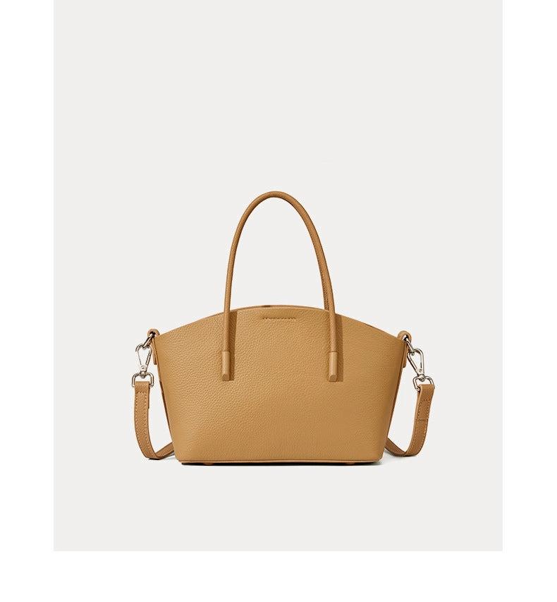 Borsa a tracolla da donna in vera pelle, grande capacit¨¤, marrone