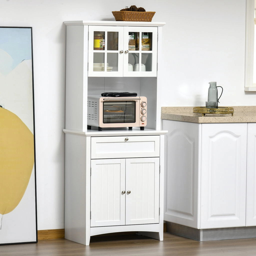 MOBILE ALTO CON 2 ANTE E RIPIANI REGOLABILI 68.6X40X164CM BIANCO
