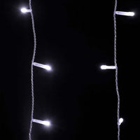 Tenda Luminosa Natalizia 96 LED Luce Bianco Freddo 3 METRI Esterno Luci Cavo 5mt