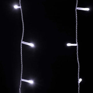Tenda Luminosa Natalizia 96 LED Luce Bianco Freddo 3 METRI Esterno Luci Cavo 5mt