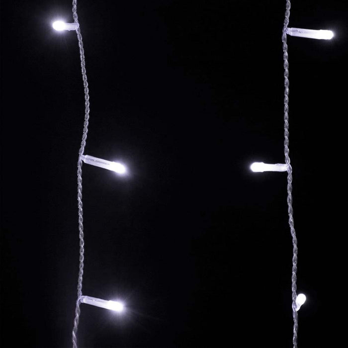 Tenda Luminosa Natalizia 96 LED Luce Bianco Freddo 3 METRI Esterno Luci Cavo 5mt