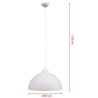 Set 2 Lampadari Sospensione Moderno Design Industriale Lampada Metallo Bianc Oro