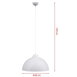 Set 2 Lampadari Sospensione Moderno Design Industriale Lampada Metallo Bianc Oro