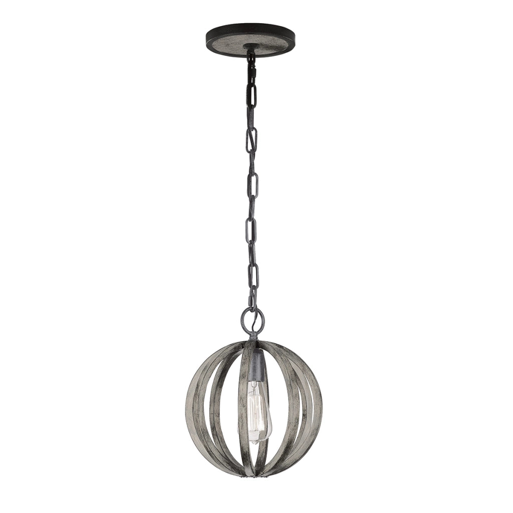 Lampada a sospensione sfera legno Allier Feiss E27