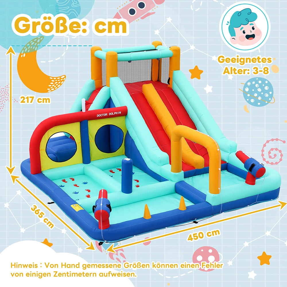 Set da gioco per bambini - Xylo - Scivolo doppio, pistole ad acqua, parete per arrampicata