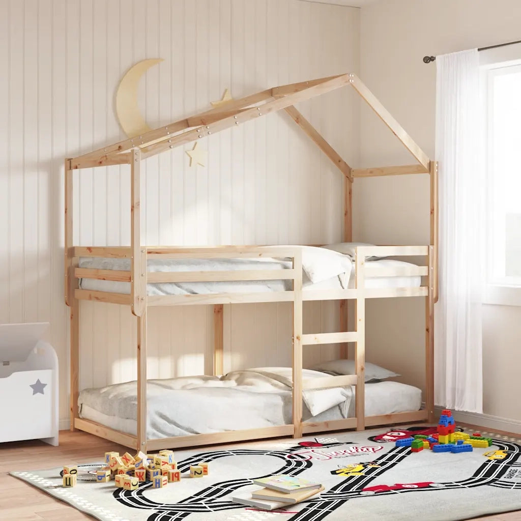 Tetto per Letto Bambini 203x80,5x142 cm Legno Massello di Pino CFW9754100