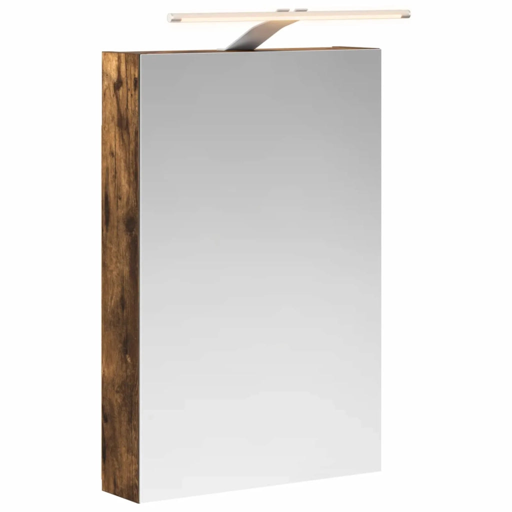 Mobiletto per specchio da bagno Rovere fumé 40 x 10,5 x 60,5 cm