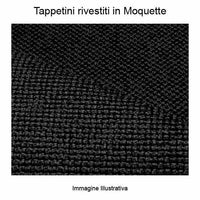 Set 4 Pezzi Tappetini Per Auto Rivestiti Di Moquette E Gomma Antiscivolo Nero