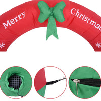 Arco Gonfiabile Natalizio con Babbo Natale e Pupazzo di Neve 250x200cm Esterno