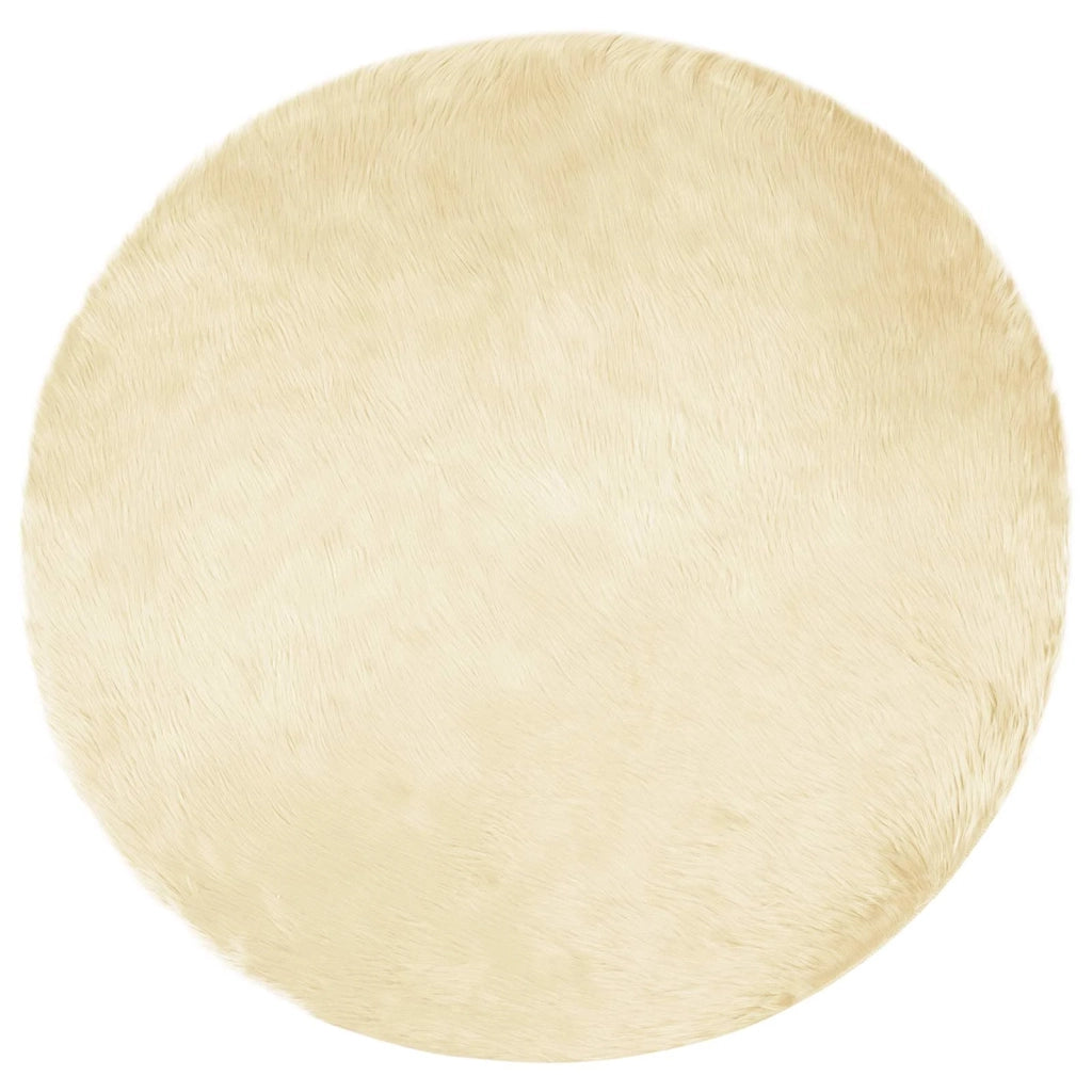 Tappeto in finta TAFALLA Crema Ø 100 cm Poliestere 42021514