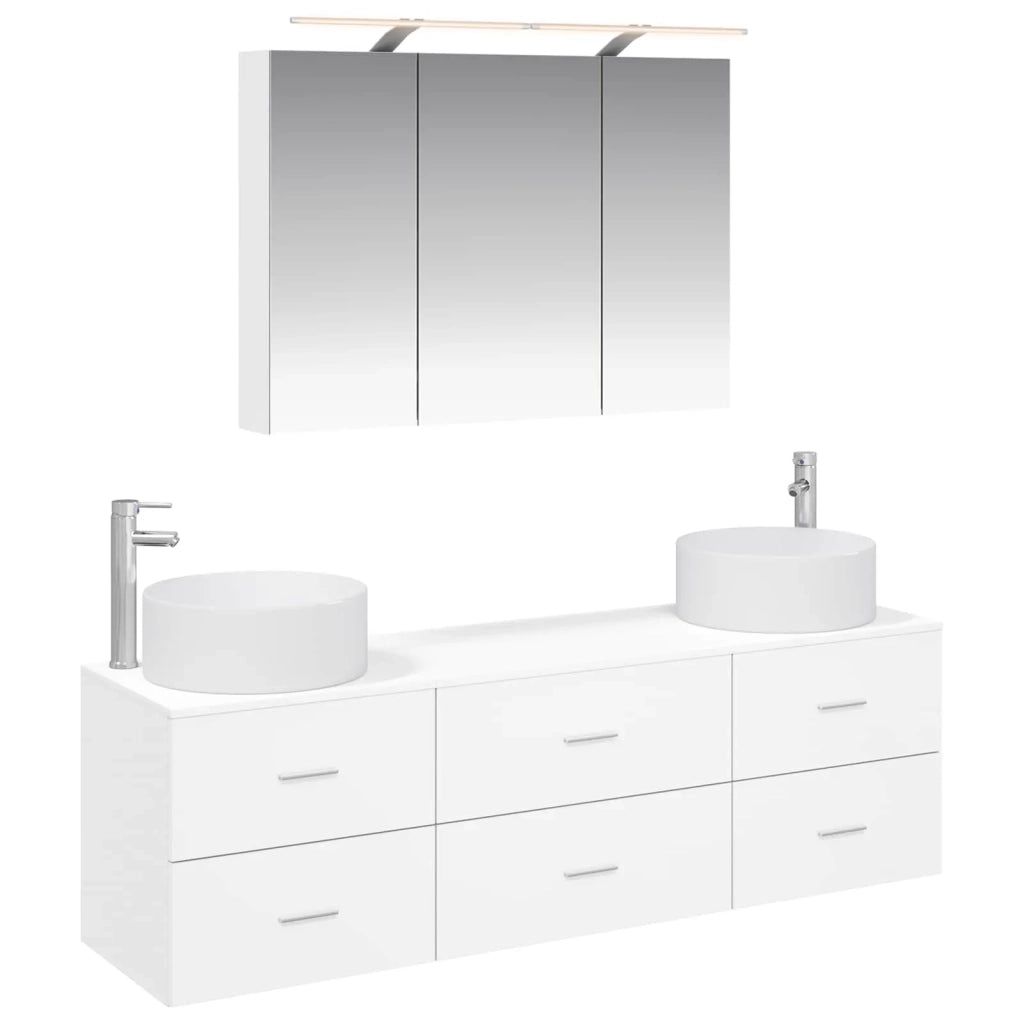 Set di mobili per il bagno 4 pcs Bianco 3407055
