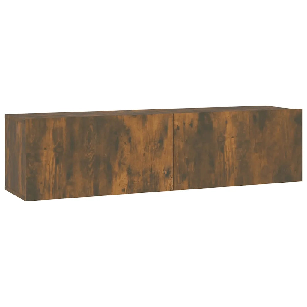 Mobile TV a Parete | Armadietto TV | Mobile Porta TV Rovere Fumo 120x30x30cm Legno Ingegnerizzato