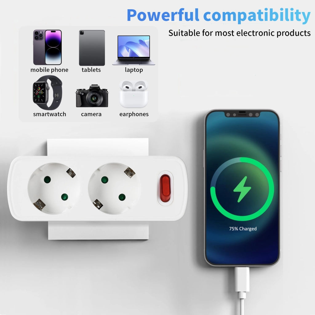 Presa Elettrica EU 2 Prese ¨C zephmum ¨C Bianco