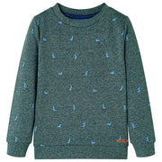Felpa da Bambino Verde Scuro MÃ©lange 116cod mxl 93271