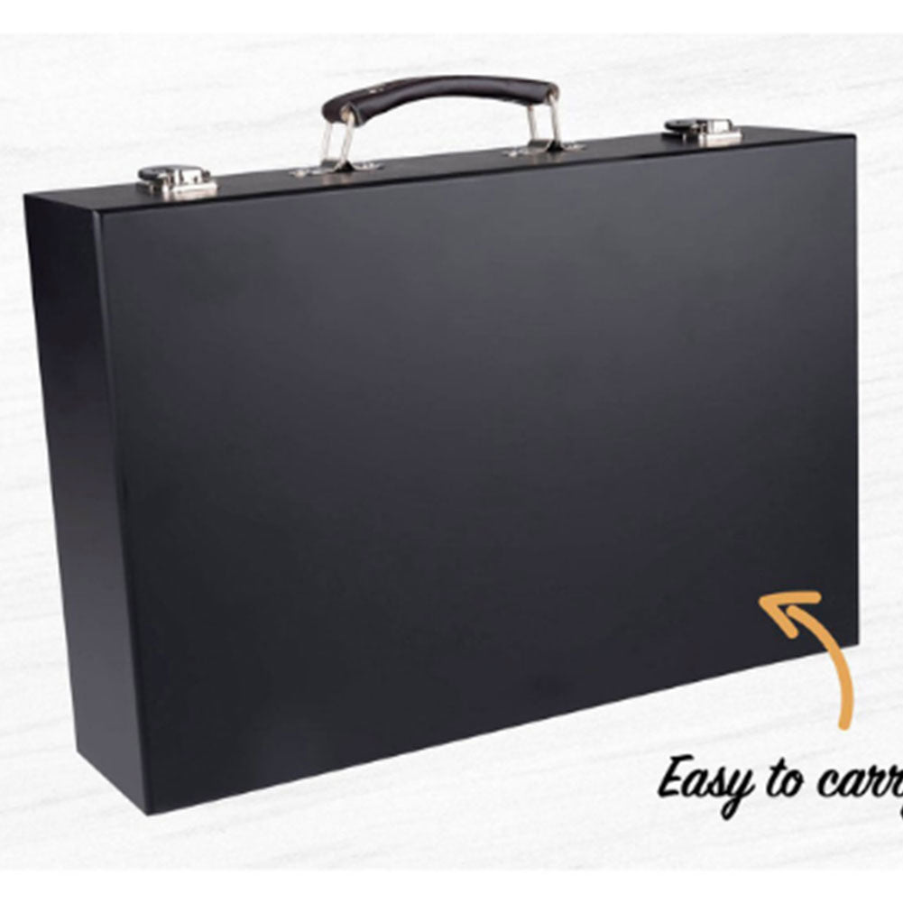 Valigetta Legno Pittore 145pz Colori Pittura Pastelli Acquerelli Professionale