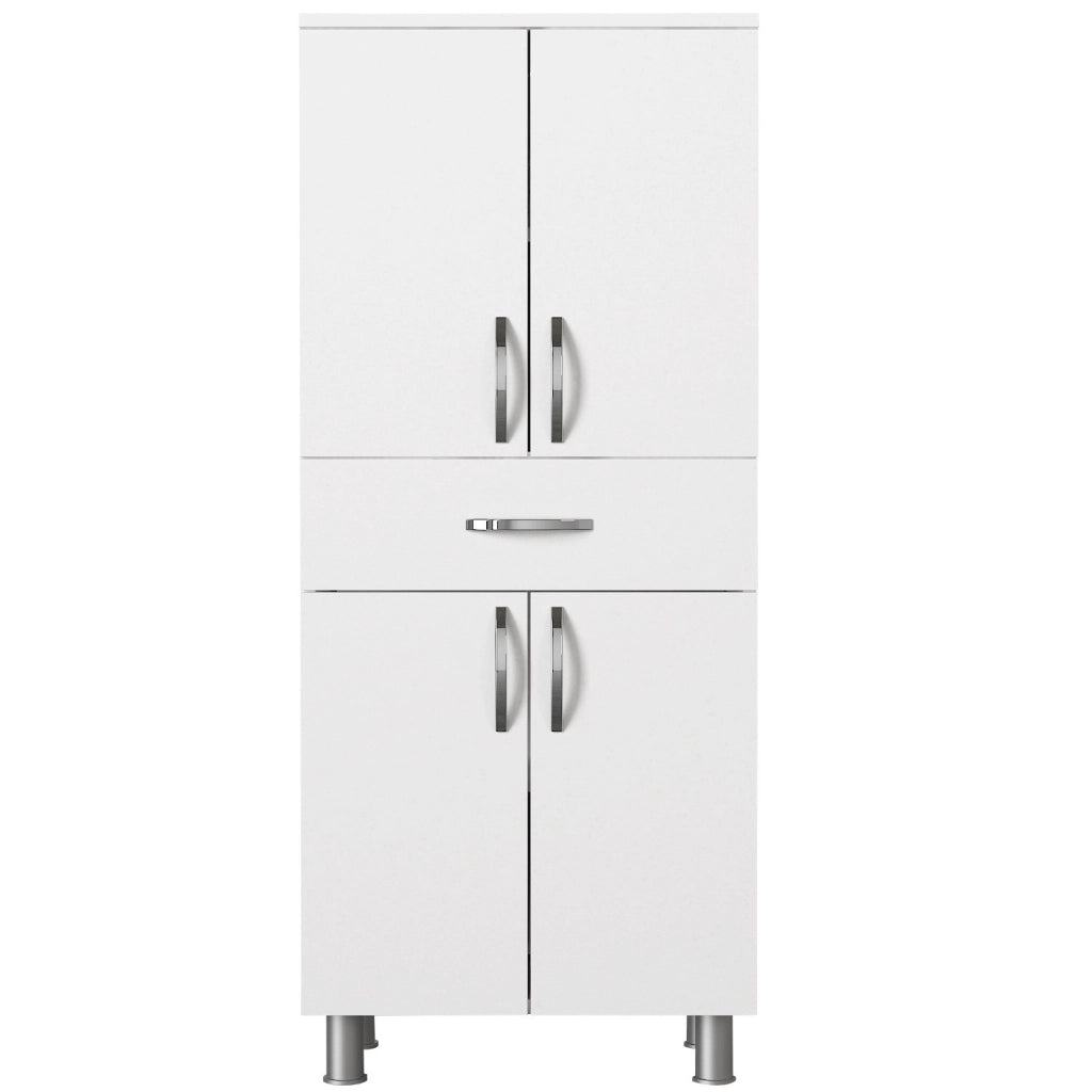 Mobile da bagno in legno "Arizona" - 59 x 31 x 140 cm - Bianco