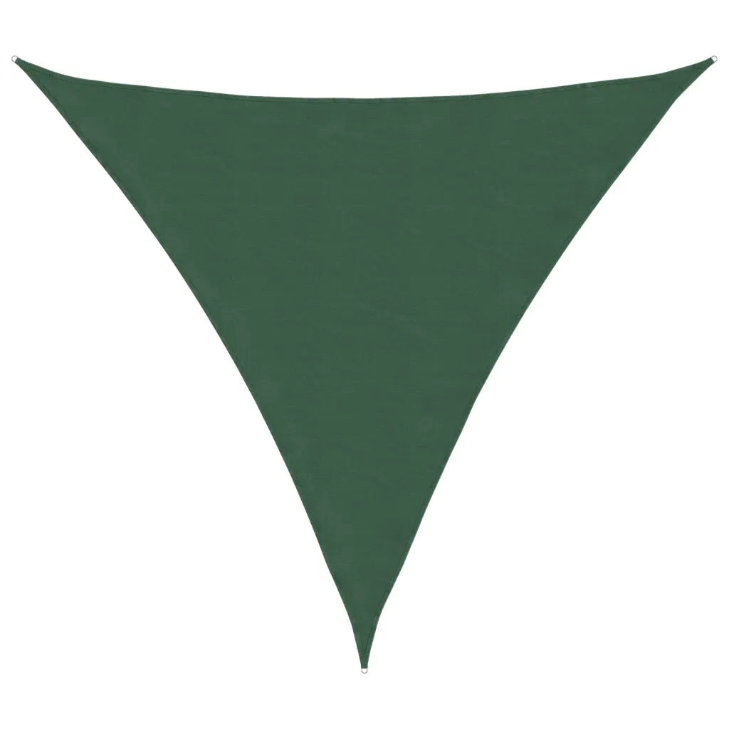 Parasole a Vela Oxford Triangolare 3x3x3 m Verde Scuro