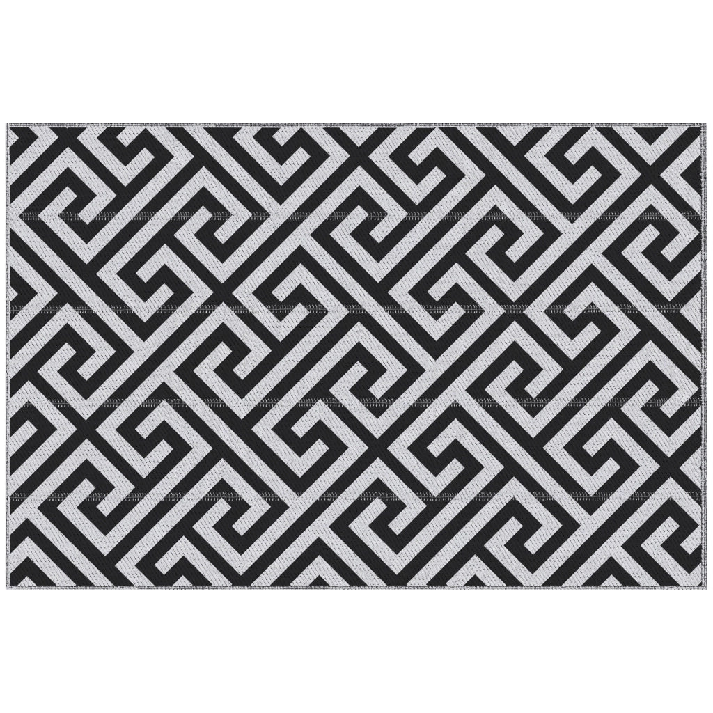 Tappeto da esterno reversibile ¨C zephmum ¨C nero e bianco 121x182 cm