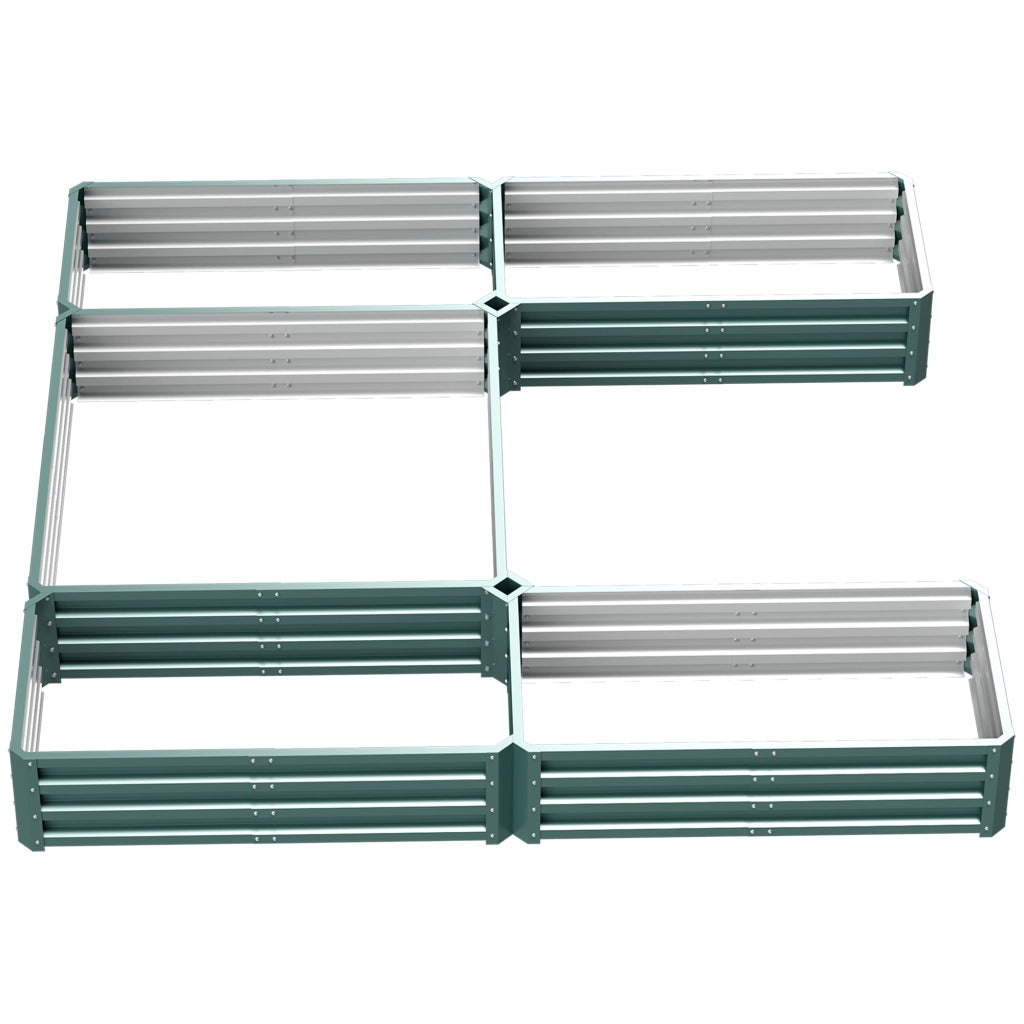 Fioriera Quadrata Giardino ¨C Minimal ¨C Acciaio 5 Pezzi Verde