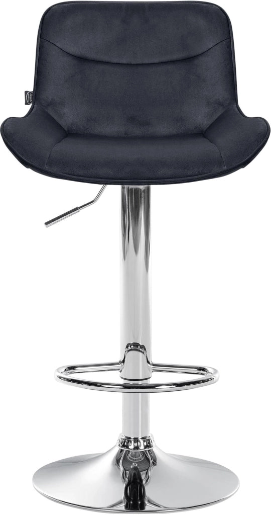Barhocker Vonore Samt chrom