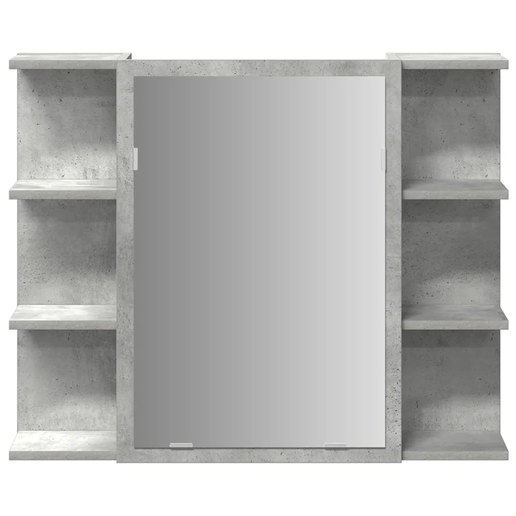 Set Mobili da Bagno | Armadio da bagno 3 pz Grigio Cemento in Legno Multistrato
