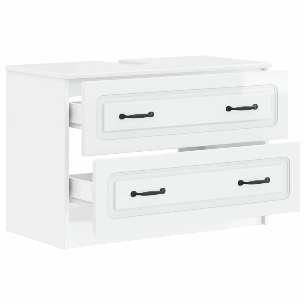Armadio per Lavabo da Bagno UTRECHT Bianco Lucido 897679