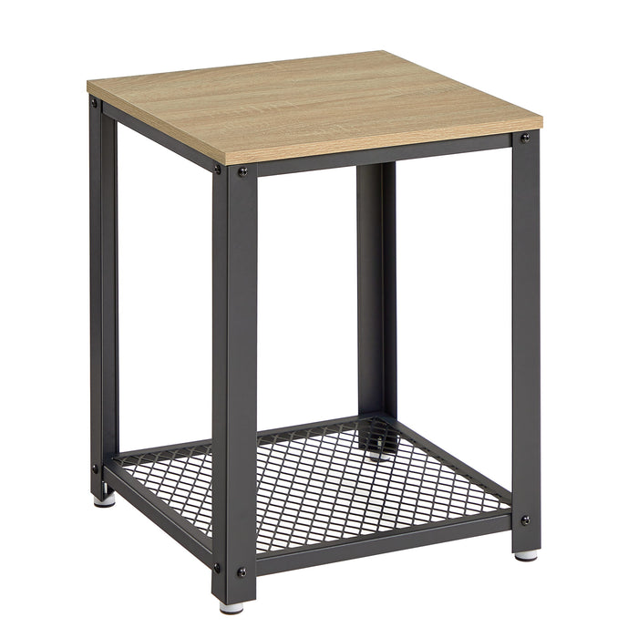 Tavolino/comodino Valora - Rovere Sonoma con struttura nera