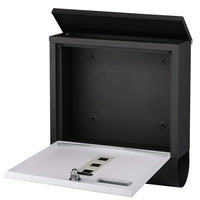 Cassetta Postale Acciaio Buca Lettere Posta Esterno Porta Giornale Bianco Nero