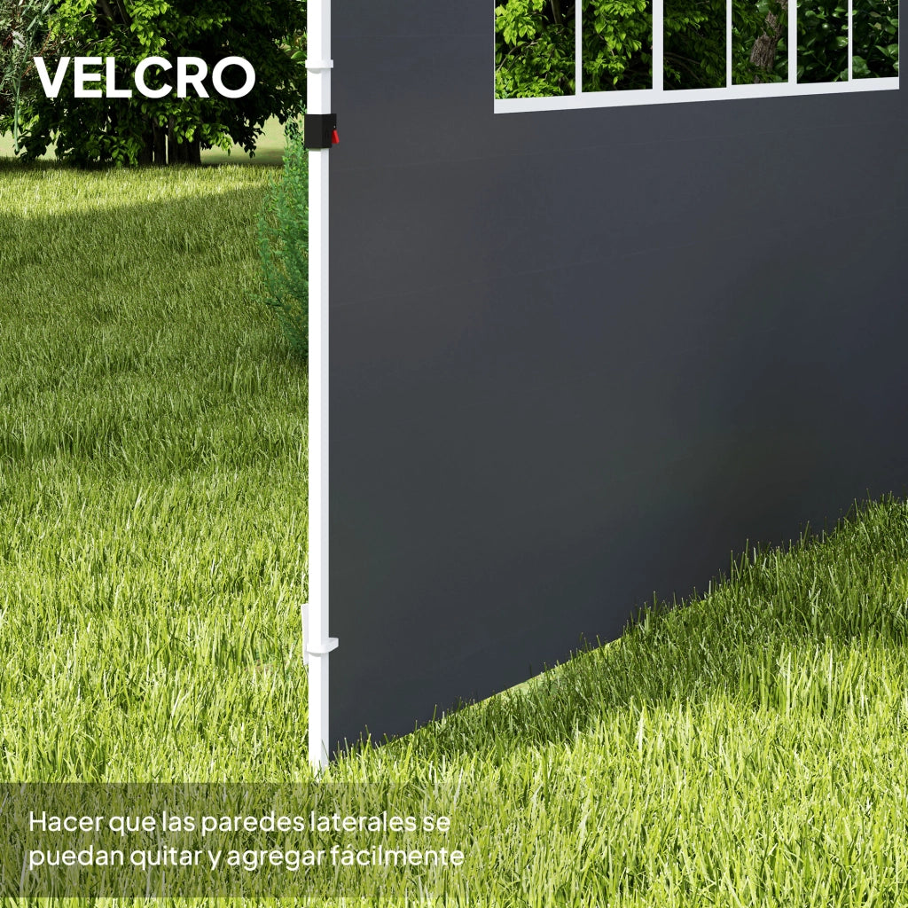 Pareti per Tenda 3x3 m ¨C zephmum ¨C Grigio Scuro 300x200 cm