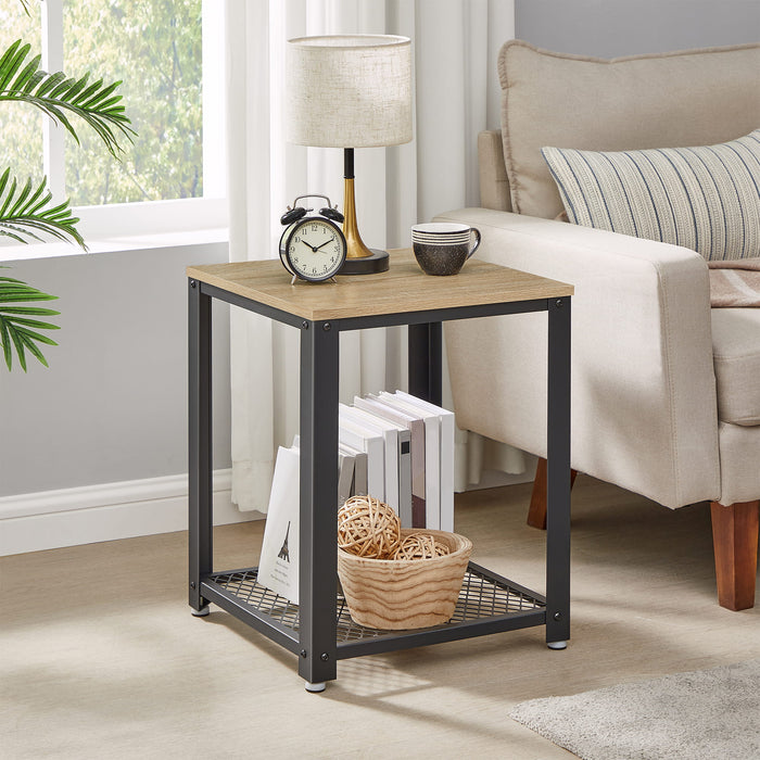 Tavolino/comodino Valora - Rovere Sonoma con struttura nera