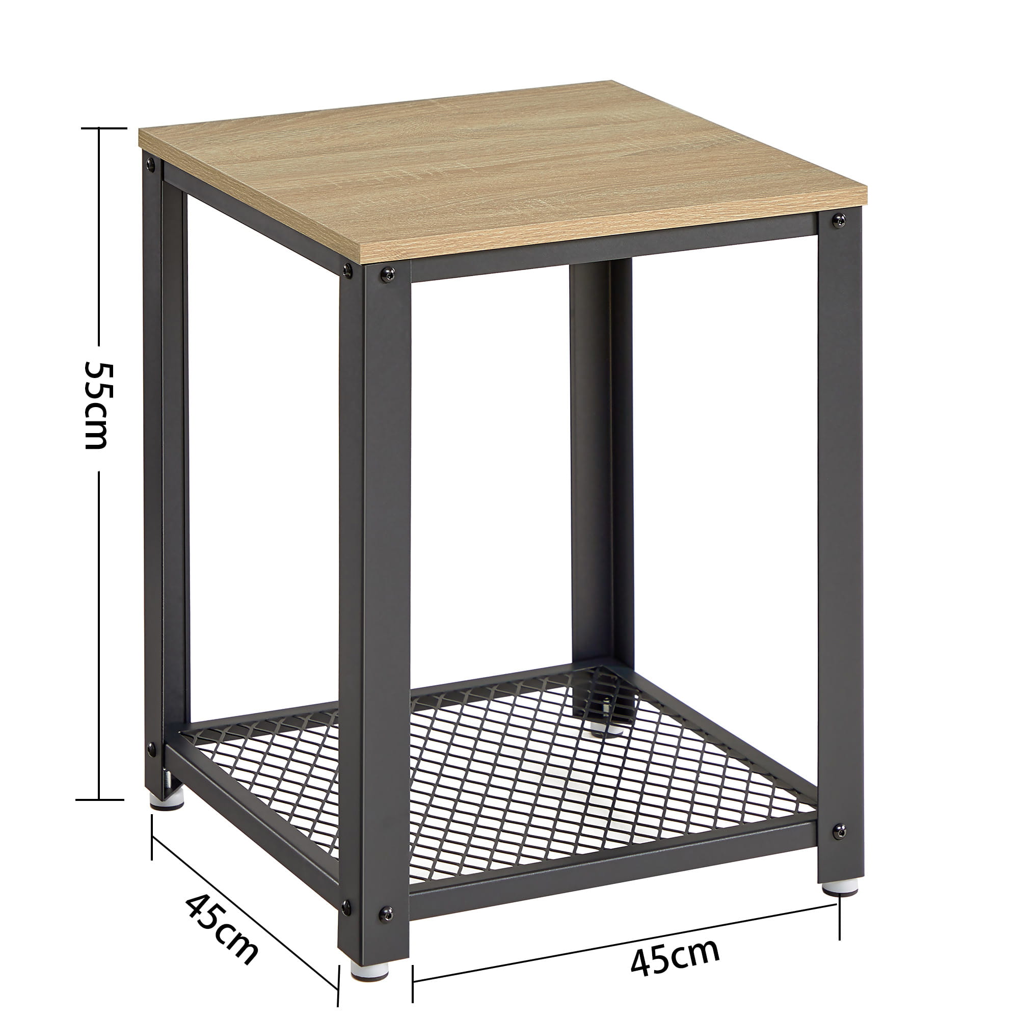 Tavolino/comodino Valora - Rovere Sonoma con struttura nera