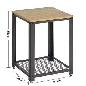 Tavolino/comodino Valora - Rovere Sonoma con struttura nera