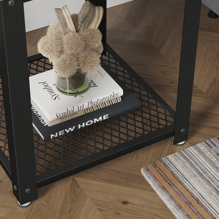 Tavolino/comodino Valora - Rovere Sonoma con struttura nera