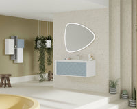 Mobile da Bagno Sospeso 100 cm Moderno Blu con Cassettone Composizione SaviniDue