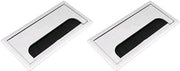 Set di Grommetti per Cavi in Alluminio da 2 pezzi, 160 x 80mm - Gestione dei Cavi per Bureaux e Uffici