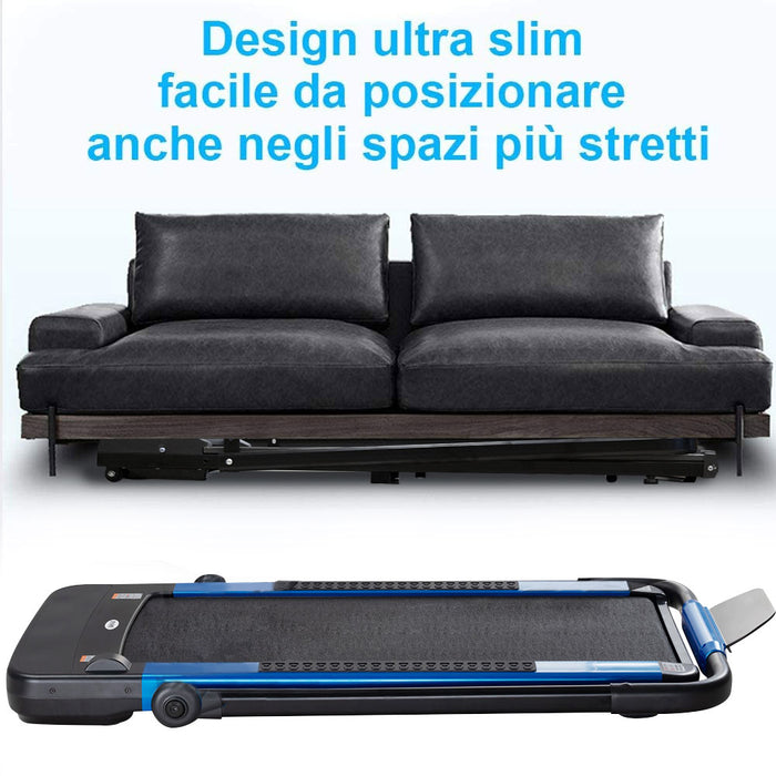 Pedana Tapis Roulant Elettrico con Corrimano Pieghevole e Bracciale Telecomando