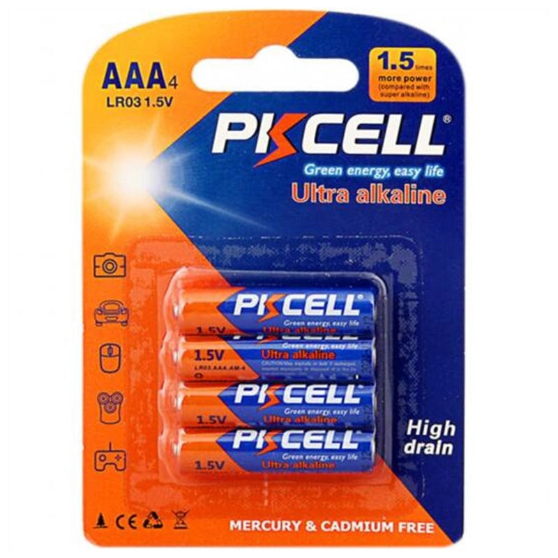 PKCELL ULTRA ALCALINE LR03 - BLISTER 4 MINISTILO AAA - CONF. DA 10 BLISTER