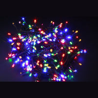 LUCI DI NATALE 100 LED COLORATI ESTERNO E INTERNO CON GIOCHI DI LUCE 4M