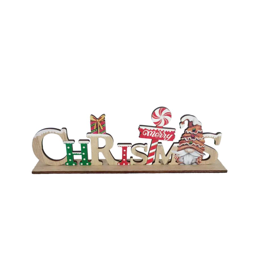SCRITTA CHRISTMAS IN LEGNO 30X11CM GIOCOPLAST DECORAZIONE NATALIZIA