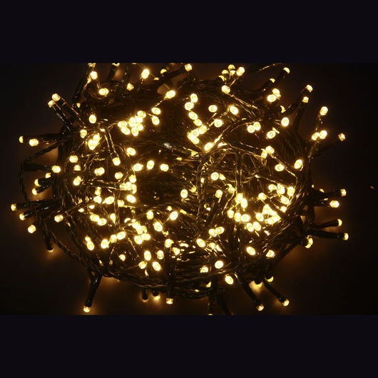 LUCI DI NATALE 200 LED BIANCO CALDO USO INTERNO E ESTERNO CON GUIOCHI LUCE 8M