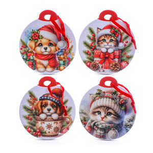 PALLINA CON I CUCCIOLI IN CERAMICA FANTASIE ASSORTITE 17X19X1H CM PREZZO CAD UN