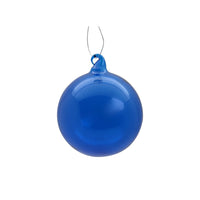PALLINA DI NATALE IN VETRO BLU ROYAL TRASPARENTE 10 CM GIOCOPLAST