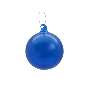 PALLINA DI NATALE IN VETRO BLU ROYAL TRASPARENTE 10 CM GIOCOPLAST
