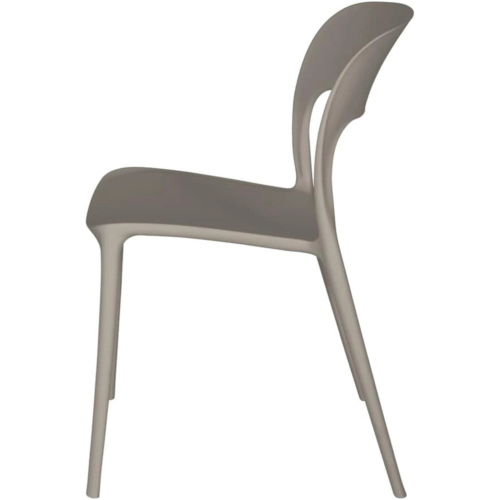 SEDIE IN POLIPROPILENE IMPILABILI 56x48x83cm TORTORA INTERNO-ESTERNO 6PZ MEB