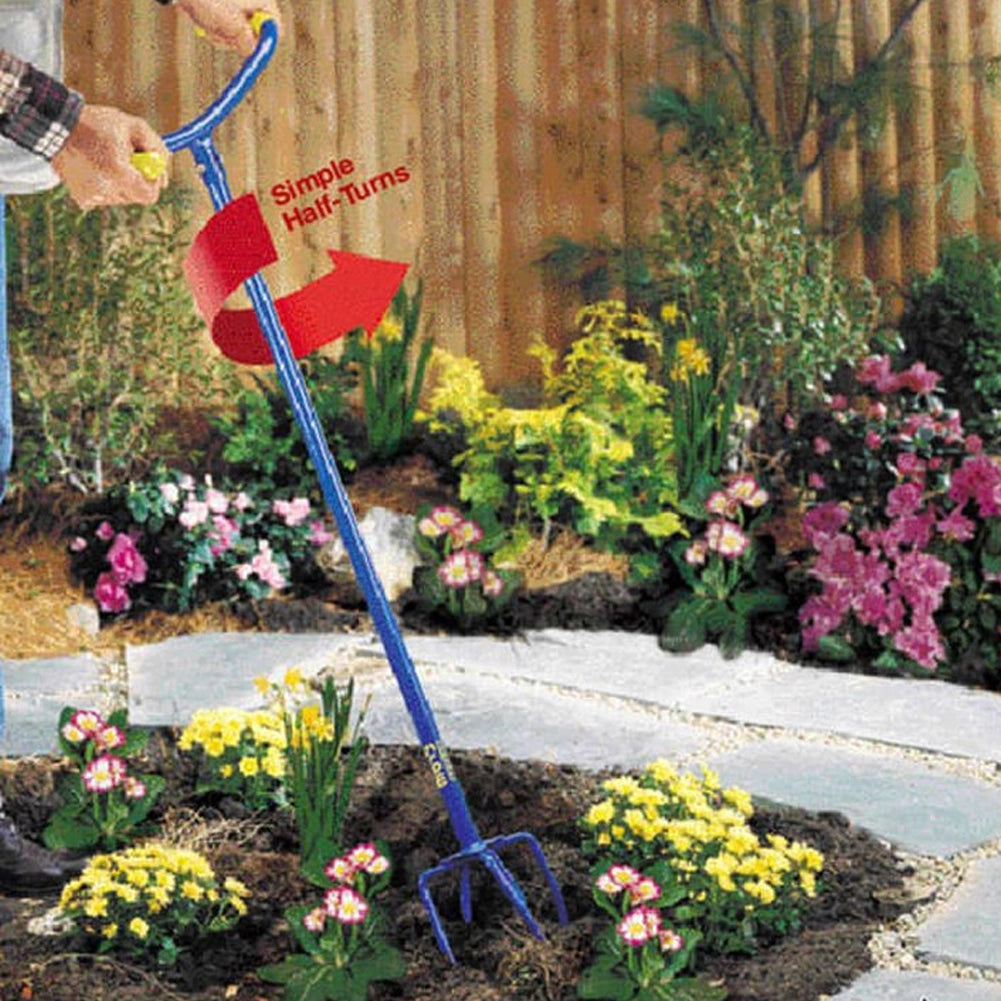 Artiglio da Giardino Acciaio a 6 Denti Manico Ergonomico Giardinaggio Fai da Te