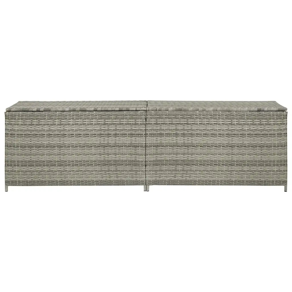 Baule da Giardino in Polyrattan 200x50x60 cm Grigio CFW6153605