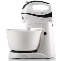 Sbattitore 2 Fruste con Ciotola Rotante Ganci Impastatrice 300W 5 Velocita Bianc